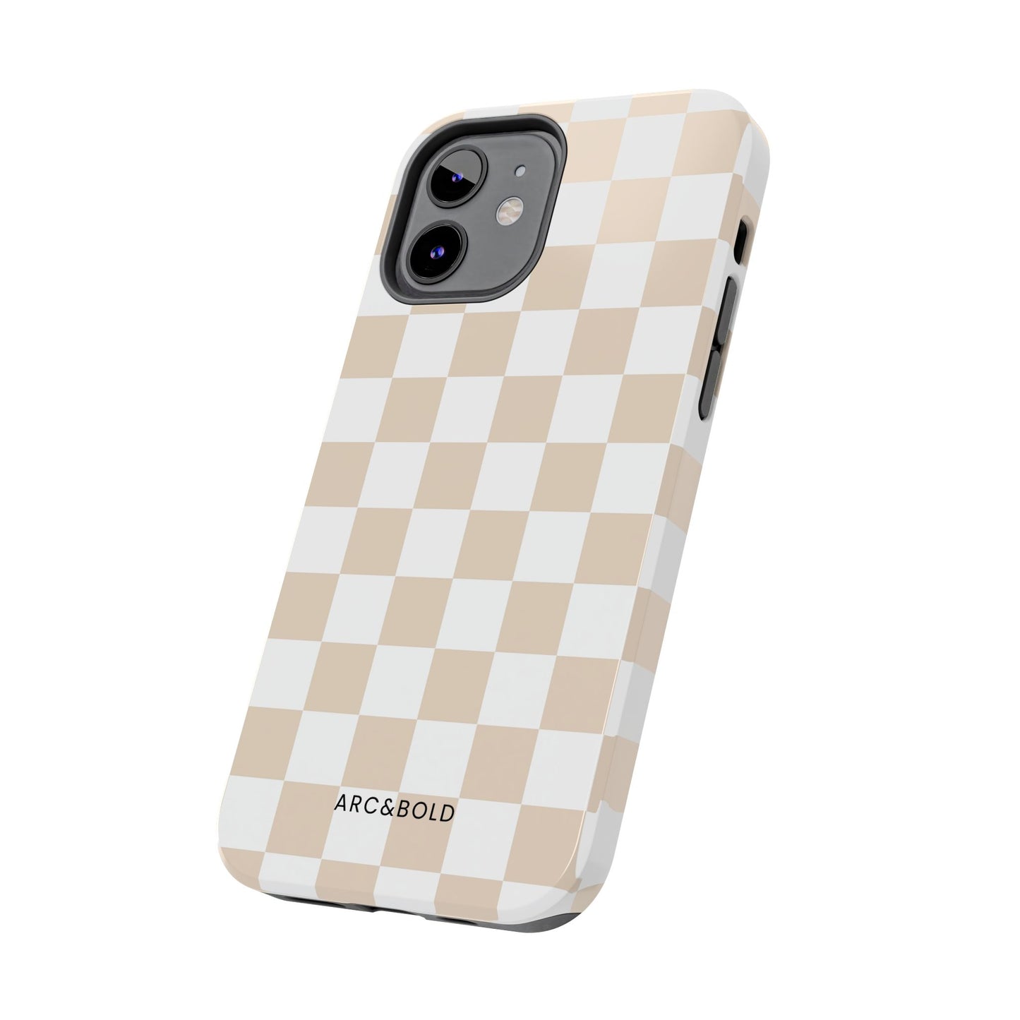 Beige Checker - Tough Phone Case - Arc & Bold